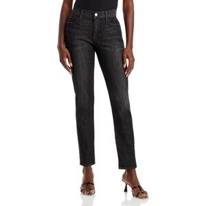 NWT Frame Womens Le Garcon Denim Mid Rise Dark BlackWash Boyfriend Jeans Size 31